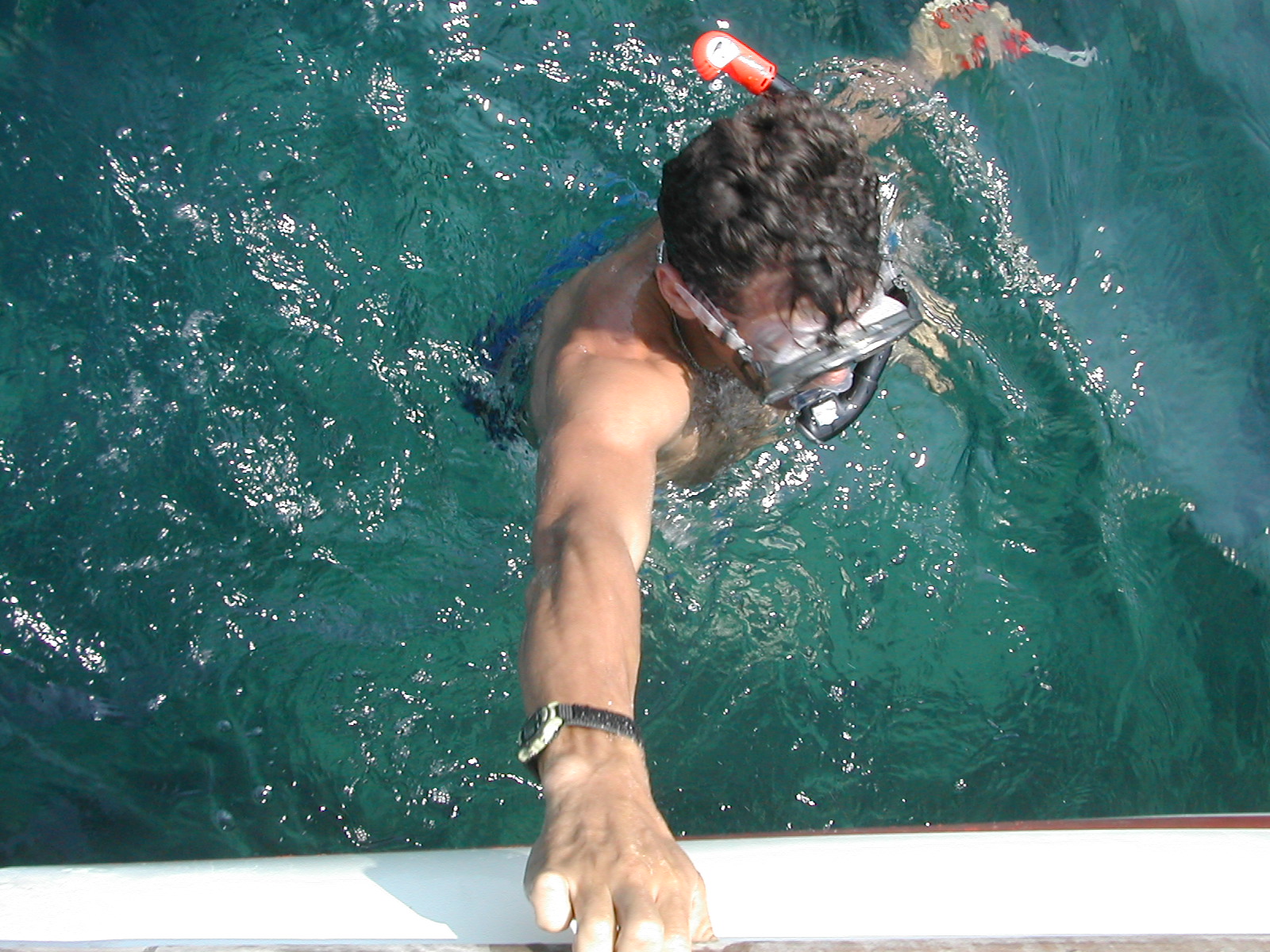 The crew in the water, Aegean