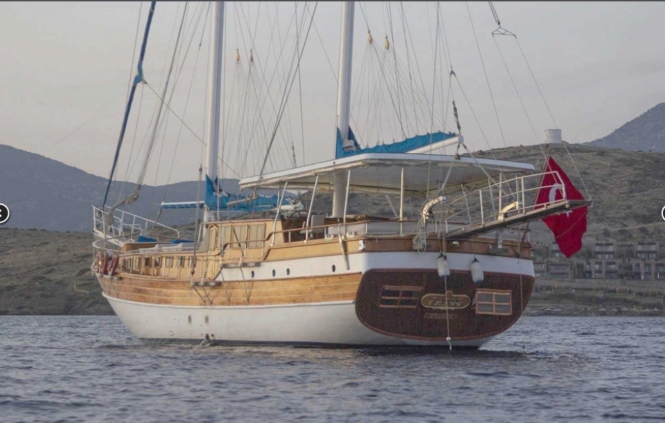 Gulet at anchor along the Lycian coast
